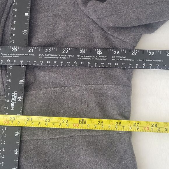 Avenue Gray Wool Blend Double Breasted Peacoat Dark Academia Size 22/24 - Picture 4 of 8